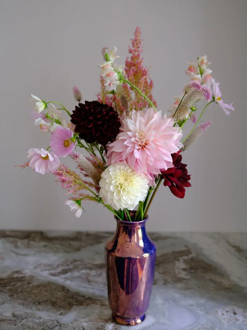 floral arrangement with local native flowers and texture